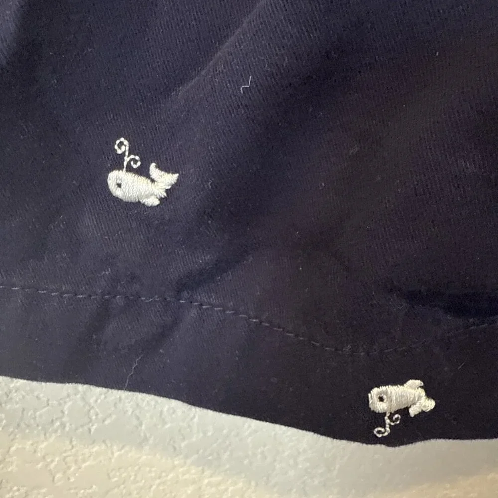 Osh Kosh B'Gosh Overall Dress Size 3T Months Navy Blue White Whales Nautical